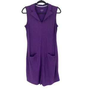 Jofit Athletic Dress Womens Medium Purple Stretch V-Neck Golf Tennis Pickleball